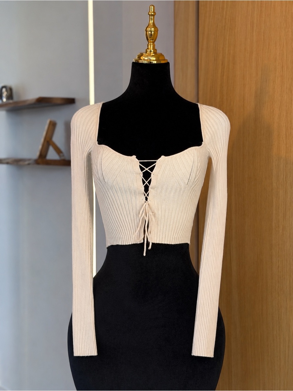 Urban Outfitters Coquette Balletcore Lace Up Knit Top | Coquette Muse